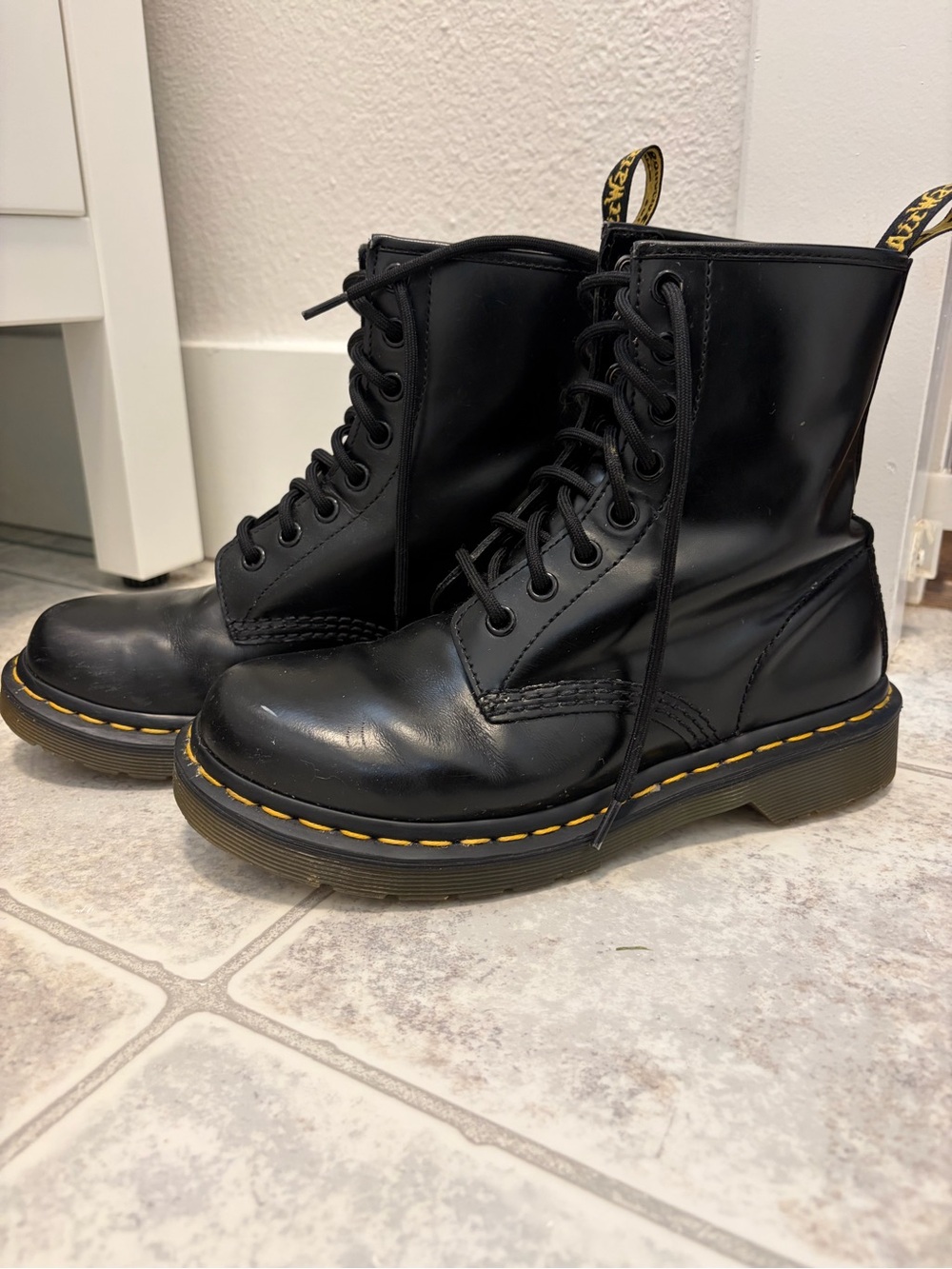 Dr. Martens 1460 Black Leather Ankle Boots - Picture 4 of 7